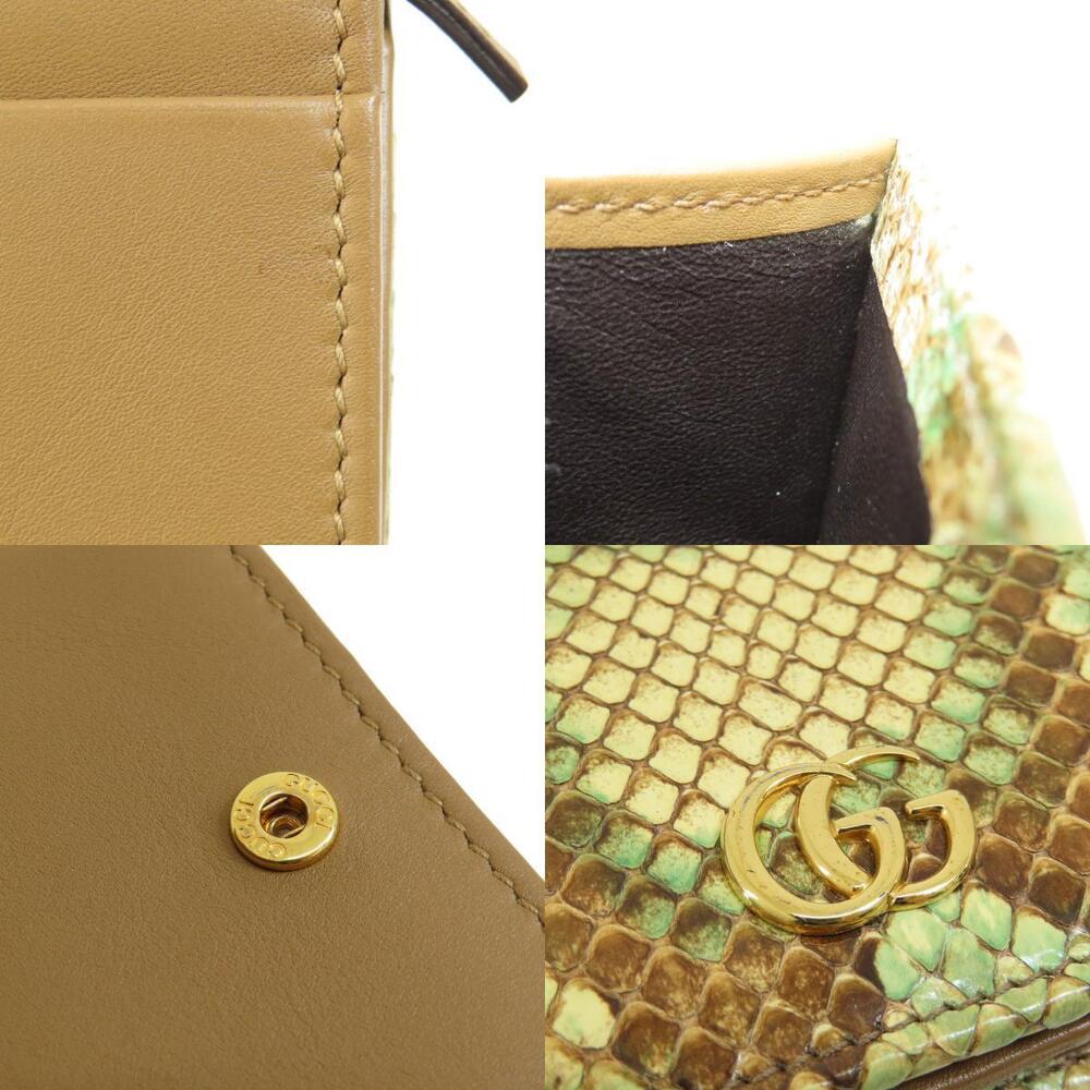 Gucci Python Leather Compact Wallet Bifold - image 8